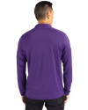 Ellsworth Cutter & Buck Virtue Recycled Featherlight Pique Mens Quarter Zip Pullover College Purple Back Thumbnail Image