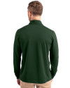 Ellsworth Cutter & Buck Virtue Recycled Featherlight Pique Mens Quarter Zip Pullover Hunter Green Back Thumbnail Image