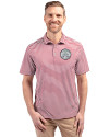 Ellsworth Cutter & Buck Virtue Recycled Stripe Featherlight Pique Mens Polo Chutney Front Thumbnail Image