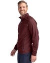 Ellsworth Cutter & Buck Adapt Recycled Soft Knit Stretch Mens Hybrid Full Zip Jacket Bordeaux Side Thumbnail Image