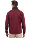 Ellsworth Cutter & Buck Adapt Recycled Soft Knit Stretch Mens Hybrid Quarter Zip Pullover  Bordeaux/Black Back Thumbnail Image