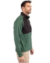 Ellsworth Cutter & Buck Adapt Recycled Soft Knit Stretch Mens Hybrid Quarter Zip Pullover  Hunter/Black Side Thumbnail Image