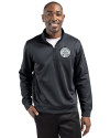 Ellsworth Clique Lift Solution-dyed Performance Unisex Half Zip Sweatshirt Black Front Thumbnail Image