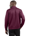 Ellsworth Clique Lift Solution-dyed Performance Unisex Half Zip Sweatshirt Burgundy Back Thumbnail Image