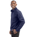 Ellsworth Clique Lift Solution-dyed Performance Unisex Half Zip Sweatshirt Navy Side Thumbnail Image