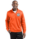 Ellsworth Clique Lift Solution-dyed Performance Unisex Half Zip Sweatshirt Orange Front Thumbnail Image