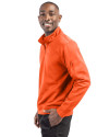 Ellsworth Clique Lift Solution-dyed Performance Unisex Half Zip Sweatshirt Orange Side Thumbnail Image