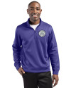 Ellsworth Clique Lift Solution-dyed Performance Unisex Half Zip Sweatshirt Royal Purple Front Thumbnail Image
