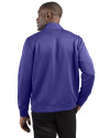 Ellsworth Clique Lift Solution-dyed Performance Unisex Half Zip Sweatshirt Royal Purple Back Thumbnail Image