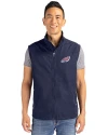 Philadelphia Eagles Americana - Cutter & Buck Charter Recycled Packable Mens Full Zip Vest Navy Blue Front Thumbnail Image