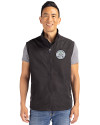 Ellsworth Cutter & Buck Charter Recycled Packable Mens Full Zip Vest Black Front Thumbnail Image