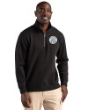 Ellsworth Clique Drive Recycled Unisex Quarter Zip Sweatshirt Black Front Thumbnail Image