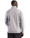 Ellsworth Clique Drive Recycled Unisex Quarter Zip Sweatshirt Grey Melange Back Thumbnail Image