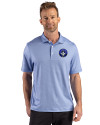 CF Montréal Cutter & Buck Pike Recycled Lattice Print Mens Polo Tour Blue Front Thumbnail Image
