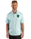 Seattle Sounders FC Cutter & Buck Pike Recycled Lattice Print Mens Polo Fresh Mint Front Thumbnail Image
