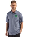 Seattle Sounders FC Cutter & Buck Pike Recycled Lattice Print Mens Polo Navy Blue Front Thumbnail Image