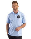Philadelphia Union Cutter & Buck Pike Recycled Lattice Print Mens Polo Atlas Light Blue Front Thumbnail Image
