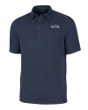Seattle Seahawks Cutter & Buck Advantage Tri-Blend Jersey Mens Pocket Polo Liberty Navy Heather Mannequin Thumbnail Image