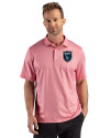 San Jose Earthquakes Cutter & Buck Pike Recycled Lattice Print Mens Big & Tall Polo Red Front Thumbnail Image