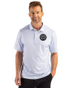 Philadelphia Union Cutter & Buck Pike Recycled Fern Print Mens Polo Atlas Light Blue Front Thumbnail Image