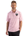 D.C. United Cutter & Buck Pike Recycled Fern Print Mens Polo Red Front Thumbnail Image