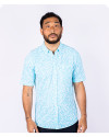 Reach Oxford Print Button Front S/S SUB_PRO_HG 1 Thumbnail Image