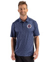 New England Revolution Cutter & Buck Pike Recycled Fern Print Mens Big & Tall Polo Navy Blue Front Thumbnail Image