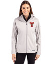 Texas Tech Red Raiders College Vault Cutter & Buck Evoke Recycled HoneycombFleece Womens Full Zip Jacket CONCRETE Front Thumbnail Image