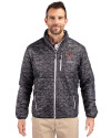 Texas Tech Red Raiders Alumni Cutter & Buck Rainier Recycled Insulated Printed Puffer Mens Full Zip Jacket Black Front Thumbnail Image