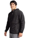 Texas Tech Red Raiders Cutter & Buck Charter Recycled Packable Mens Half Zip Anorak Jacket Black Side Thumbnail Image