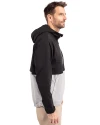Texas Tech Red Raiders Cutter & Buck Charter Recycled Packable Mens Half Zip Anorak Jacket Black/Polished Side Thumbnail Image