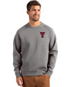 Texas Tech Red Raiders Cutter & Buck Roam Recycled Buttery-Soft Knit Mens Crew Neck Pullover Elemental Grey Front Thumbnail Image