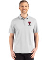 Texas Tech Red Raiders Alumni Cutter & Buck Advantage Refresh Recycled Cotton-Blend Pique Mens Polo CONCRETE Front Thumbnail Image