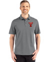 Texas Tech Red Raiders College Vault Cutter & Buck Advantage Refresh Recycled Cotton-Blend Pique Mens Polo Elemental Grey Front Thumbnail Image
