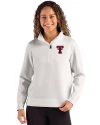 Texas Tech Red Raiders Cutter & Buck Roam Recycled Buttery-Soft Knit Womens Quarter Zip Pullover Solitare Front Thumbnail Image