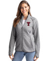 Texas Tech Red Raiders Cutter & Buck Mainsail Sweater-Knit Womens Full Zip Jacket Polished Heather Front Thumbnail Image
