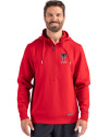 Texas Tech Red Raiders Alumni Cutter & Buck Roam Recycled Buttery-Soft Knit Mens Half Zip Hooded Pullover Red Front Thumbnail Image