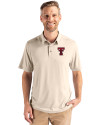 Texas Tech Red Raiders Cutter & Buck Coastline Recycled Double Peached Mens Polo Wheat Front Thumbnail Image
