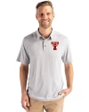 Texas Tech Red Raiders College Vault Cutter & Buck Coastline Recycled Double Peached Mens Polo CONCRETE Front Thumbnail Image