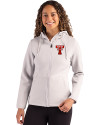 Texas Tech Red Raiders College Vault Cutter & Buck Roam Recycled Buttery-Soft Knit Womens Full Zip Hooded Jacket Solitare Front Thumbnail Image