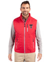 Texas Tech Red Raiders Cutter & Buck Rainier Recycled Insulated Puffer Mens Full Zip Vest Red Front Thumbnail Image