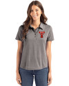 Texas Tech Red Raiders College Vault Cutter & Buck Coastline Recycled Double Peached Womens Polo Elemental Grey Front Thumbnail Image