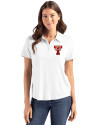 Texas Tech Red Raiders College Vault Cutter & Buck Coastline Recycled Double Peached Womens Polo White Front Thumbnail Image