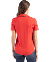 Texas Tech Red Raiders Alumni Cutter & Buck Coastline Recycled Double Peached Womens Polo Red Back Thumbnail Image