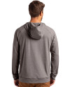 Texas Tech Red Raiders Alumni Cutter & Buck Adapt Recycled Soft Knit Stretch Mens Heathered Hooded Pullover Black Heather Back Thumbnail Image