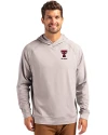 Texas Tech Red Raiders Alumni Cutter & Buck Adapt Recycled Soft Knit Stretch Mens Heathered Hooded Pullover Polished Heather Front Thumbnail Image