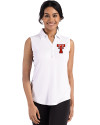 Texas Tech Red Raiders College Vault Cutter & Buck Forge Recycled Four-Way Stretch Womens Sleeveless Polo White Front Thumbnail Image