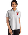Texas Tech Red Raiders College Vault Cutter & Buck Advantage Refresh Recycled Cotton-Blend Pique Womens Polo CONCRETE Front Thumbnail Image