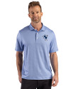 Indianapolis Colts Historic Cutter & Buck Pike Recycled Lattice Print Mens Polo Tour Blue Front Thumbnail Image