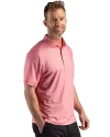 Cincinnati Bengals Americana Cutter & Buck Pike Recycled Lattice Print Mens Polo Red Side Thumbnail Image